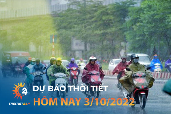 Dự báo thời tiết hôm nay (3/10): Mưa dông trải dài từ Bắc vào Nam