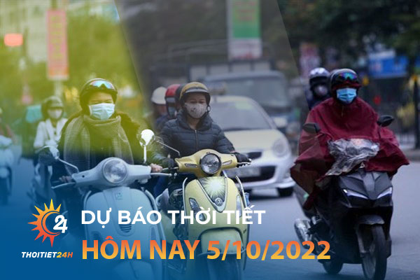 Dự báo thời tiết hôm nay (5/10): Miền Bắc trước thềm không khí lạnh