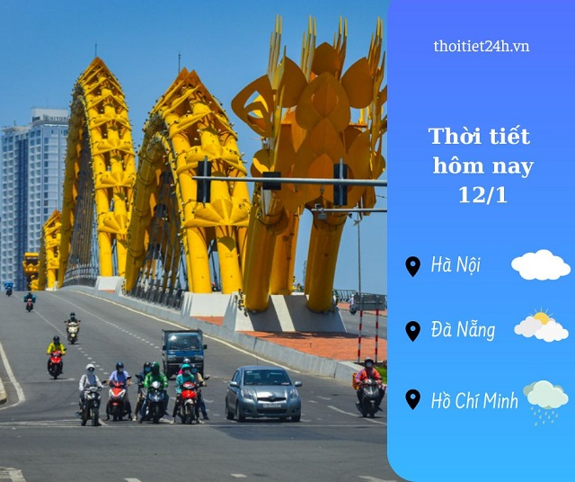 Thời tiết hôm nay 12/1: Hà Nội hửng nắng, HCM mưa ngày cuối 