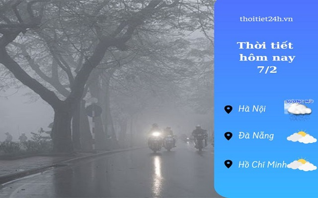 Dự báo thời tiết hôm nay 7/2: Mưa phùn, sương mù cả tuần