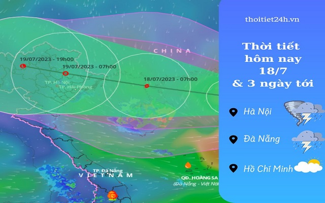 Dự báo thời tiết hôm nay 18/7: bão đổ bộ Hải Phòng, Quảng Ninh