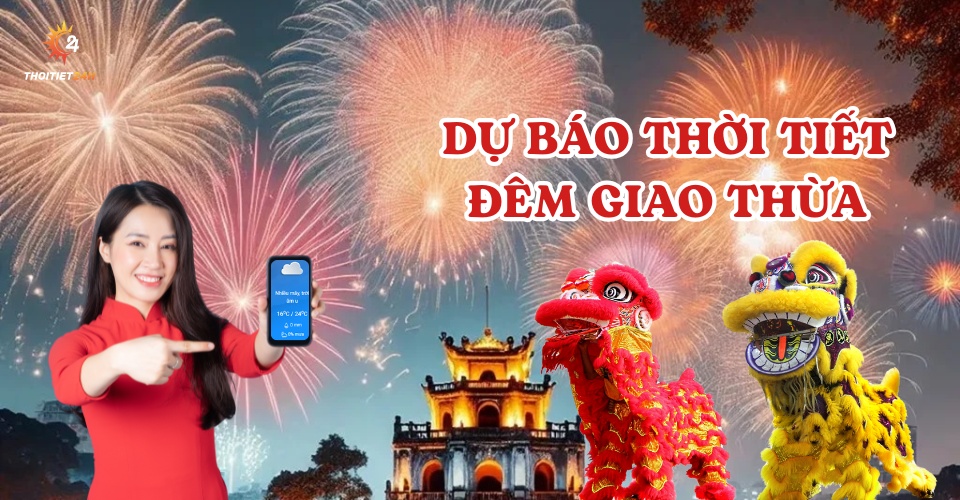 Dự báo thời tiết Đêm Giao Thừa khi bắn pháo hoa Tết Ất Tỵ 2025: MƯA RÉT