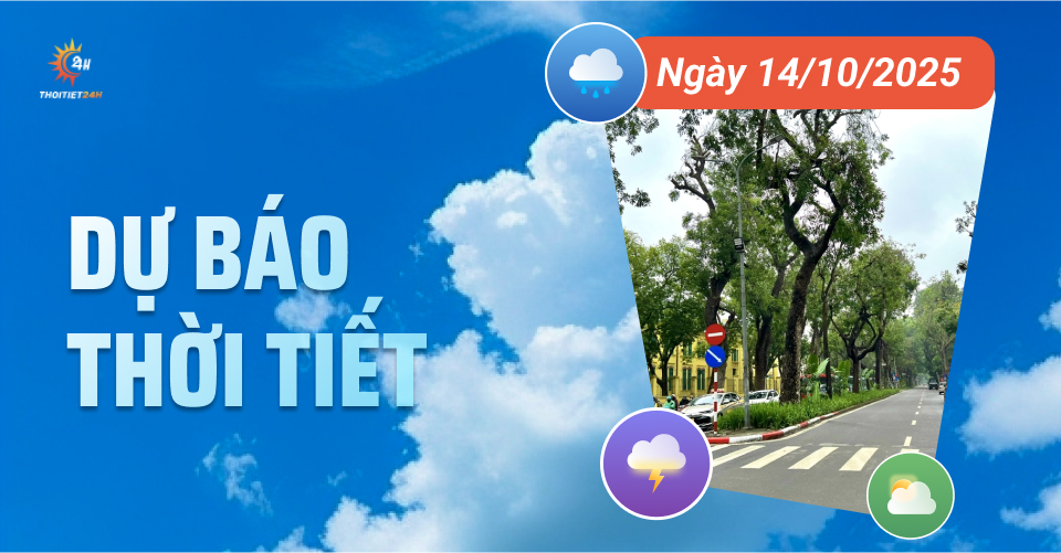 Dự báo thời tiết ngày 14/10/2025: Không khí lạnh hoạt động, Bắc - Trung Bộ mưa rải rác