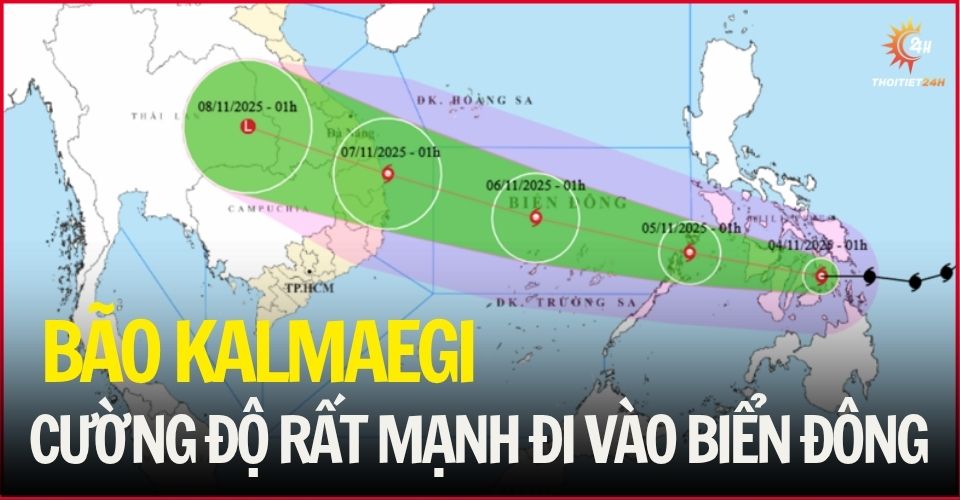 Bão Kalmaegi có thể đổ bộ với cường độ rất mạnh vào biển Đông