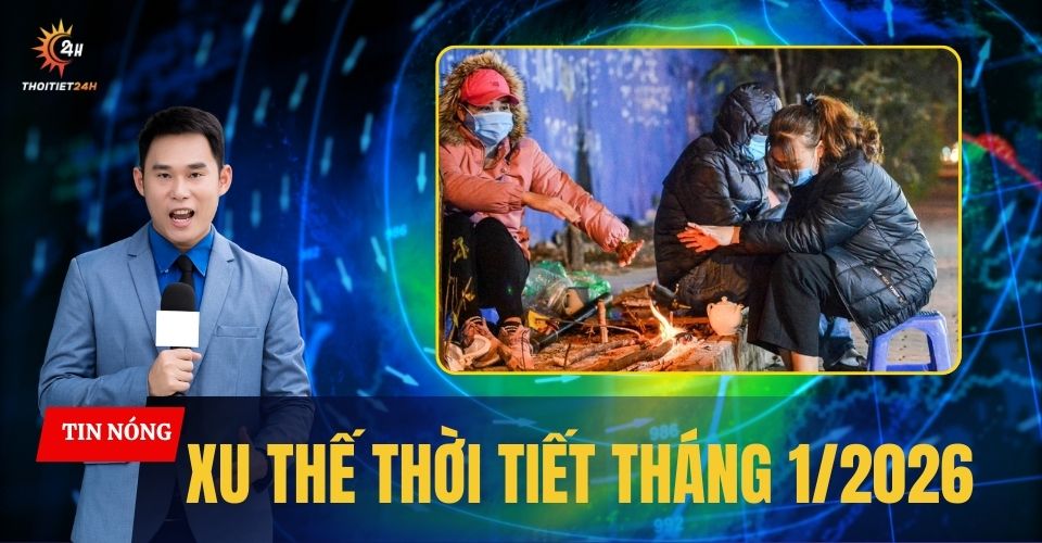 Xu thế thời tiết tháng 1/2026: Miền Bắc đón các đợt rét đậm rét hại