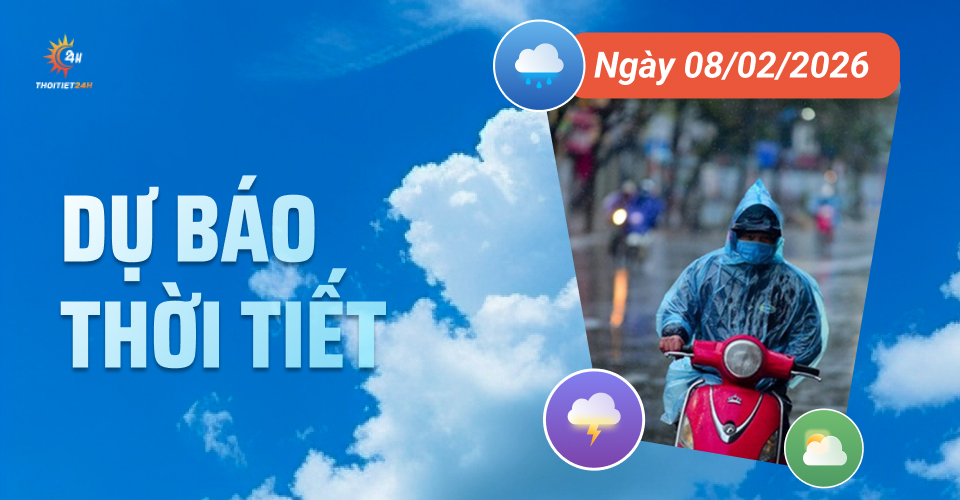 Dự báo thời tiết ngày 8/2/2026: Không khí lạnh mạnh, miền Bắc có nơi dưới 3 độ