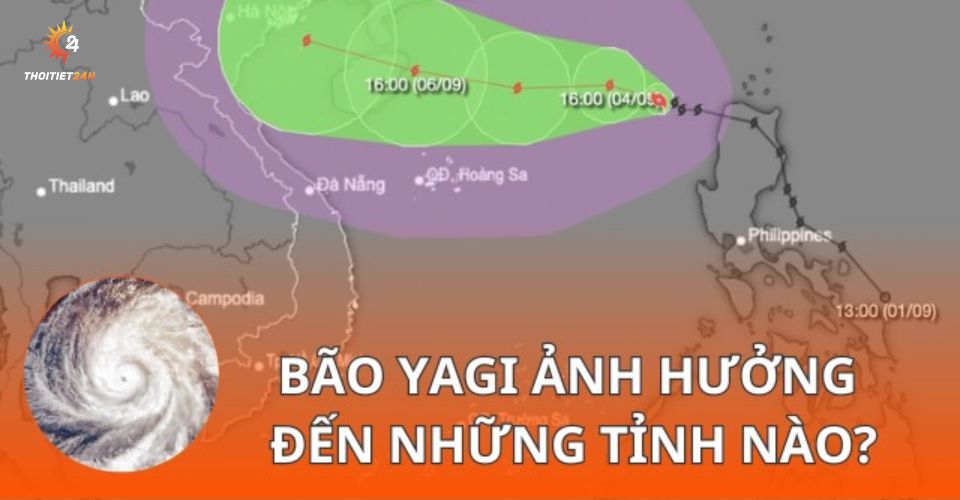 Bão số 3 (YAGI) đổ bộ vào đâu? Dự báo bão đi qua nhiều tỉnh