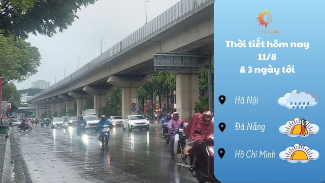 Dự báo thời tiết hôm nay 11/8/2024: mưa dông hạ nhiệt