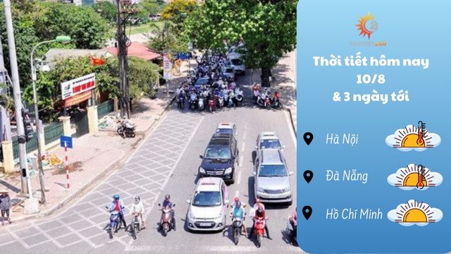 Dự báo thời tiết hôm nay 10/8/2024: nắng nóng tiếp diễn