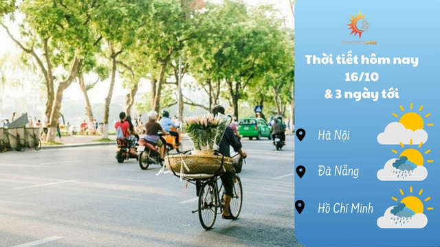 Dự báo thời tiết hôm nay 16/10/2024: không khí lạnh suy yếu, mưa giảm