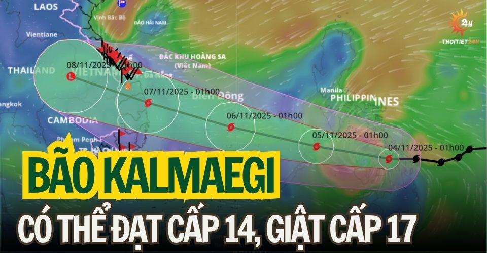 Bão Kalmaegi trở thành cơn bão số 13