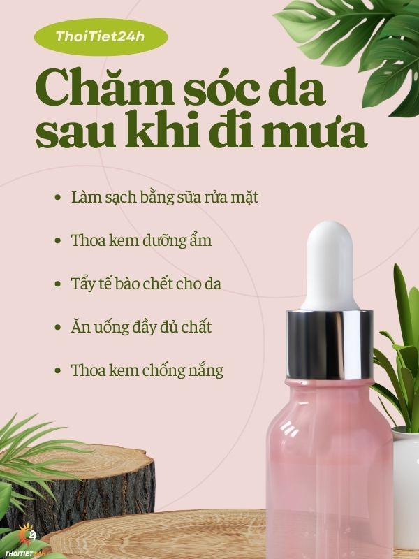  Bảo vệ da sau khi đi mưa để tránh dị ứng