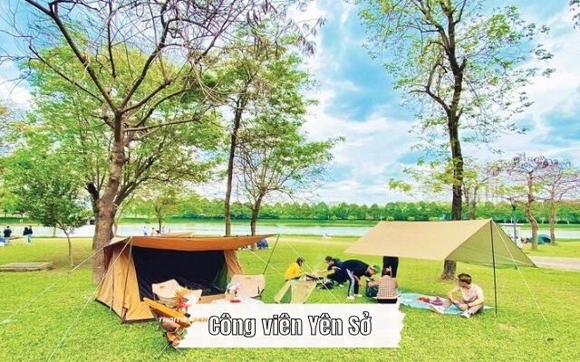 Cắm trại công viên Yên Sở