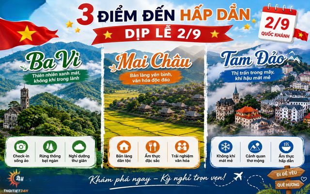 Điểm đến hấp dẫn trong dịp Quốc Khánh