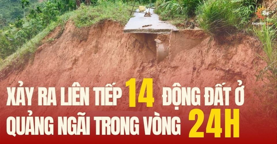  Xảy ra liên tiếp động đất ở Quảng Ngãi