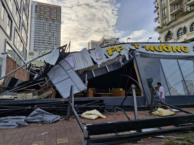 Gió mạnh làm hư hại tài sản nặng nề