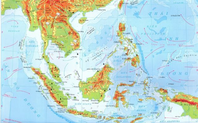 Vị trí địa lý khu vực Đông Nam Á