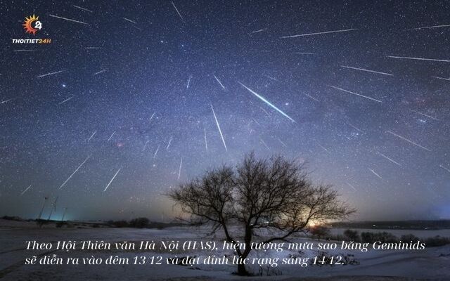 Mưa sao băng Geminids tháng 12