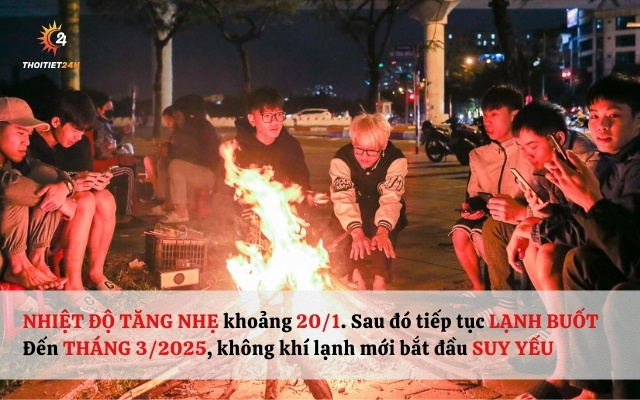 Dự báo Bắc Bộ có khả năng lạnh đến hết tháng 3/2025