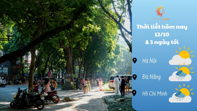 Dự báo thời tiết hôm nay 12/10/2024