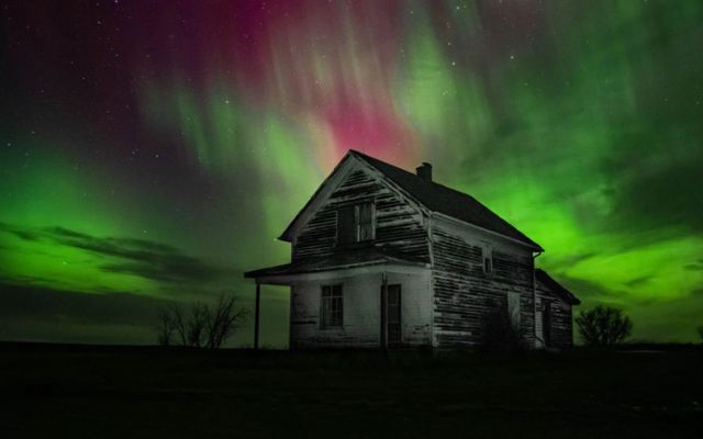  Cực quang ở Saskatchewan, Canada