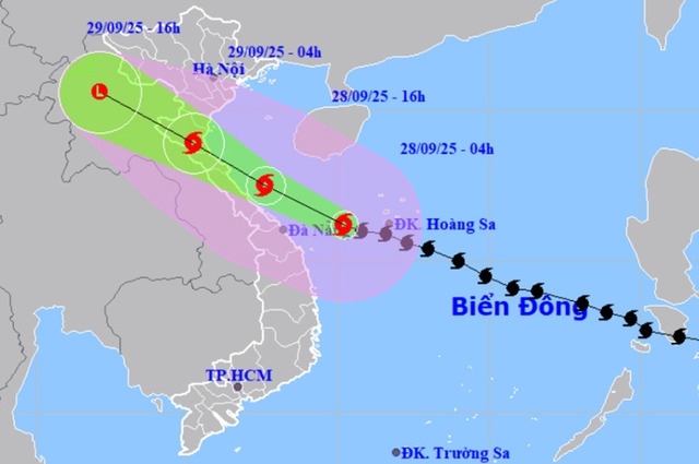  Dự báo đường đi của bão Bualoi