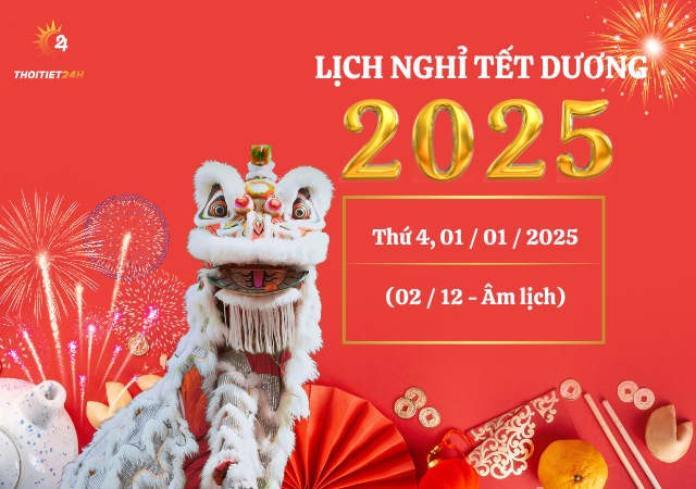 Lịch nghỉ tết dương lịch 2025