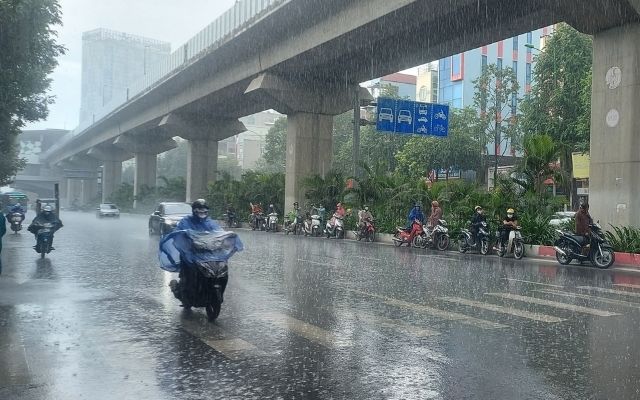 Mưa ở thủ đô Hà Nội