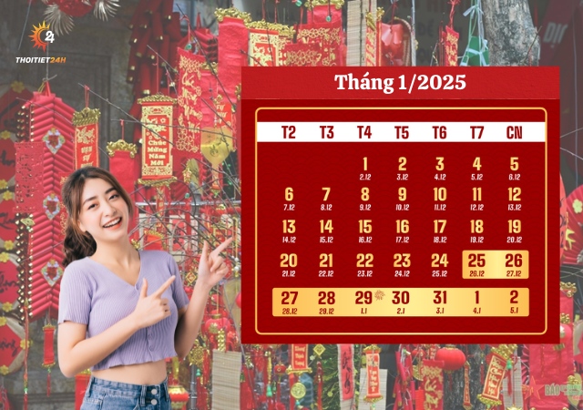 Lịch nghỉ tết nguyên đán 2025