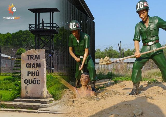 Cảnh phục dựng ở Nhà Tù Phú Quốc 