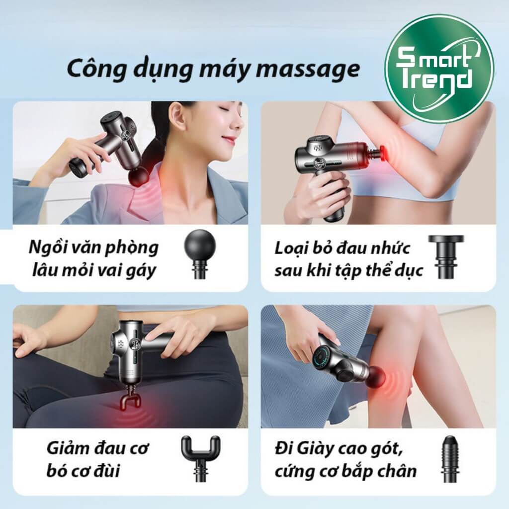 Máy massage cầm tay chăm sóc sức khỏe tiện lợi mọi lúc, mọi nơi 