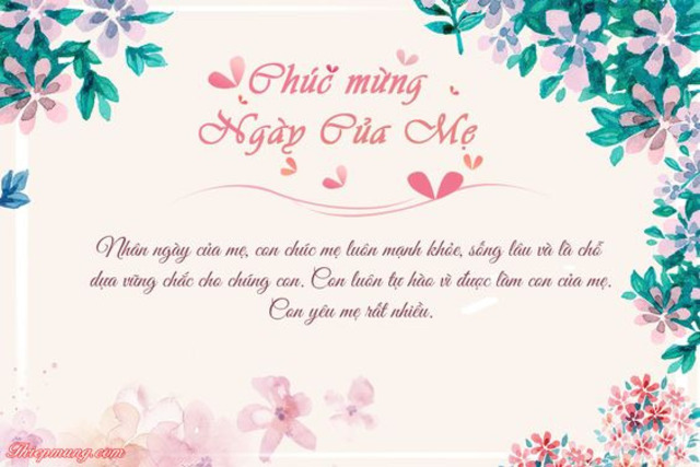 Chúc mừng ngày của mẹ 