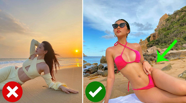 Cách tạo dáng bikini đi biển 