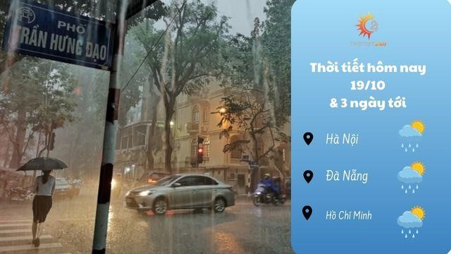 Dự báo thời tiết hôm nay 19/10/2023