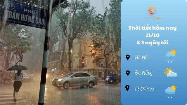 Thời tiết ngày 21.10 thế nào