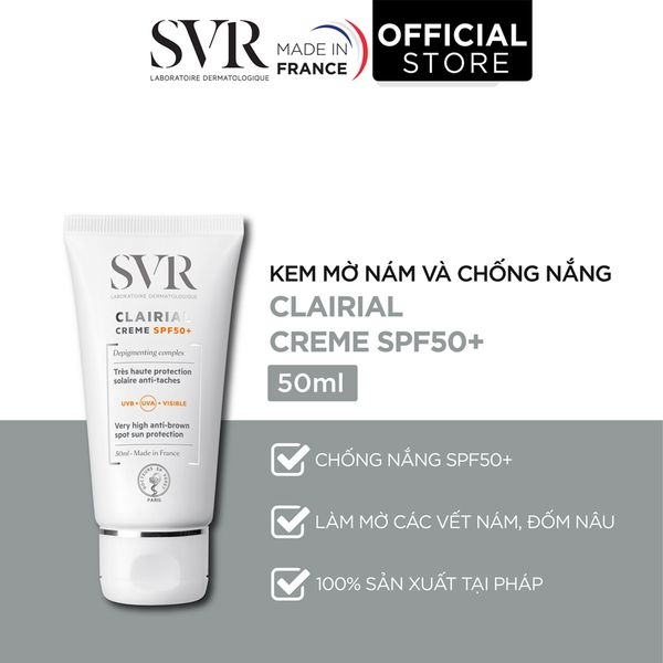 Kem chống nắng và làm mờ nám SRV Clairial Creme SPF50+ 40ml