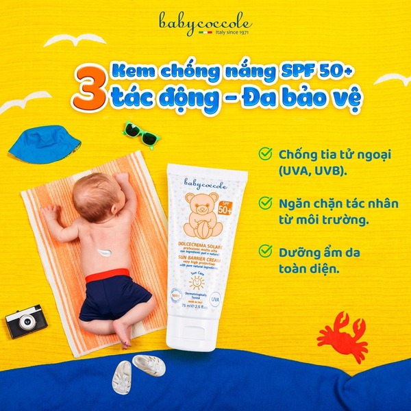 Kem chống nắng cho bé Babycoccole