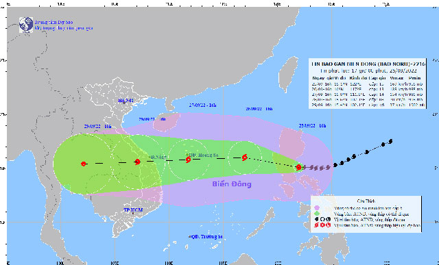 Siêu bão Noru đang đổ bộ vào nước ta