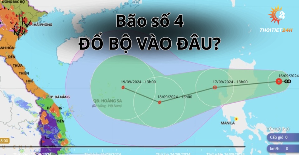 Bão số 4 đổ bộ vào đâu? 