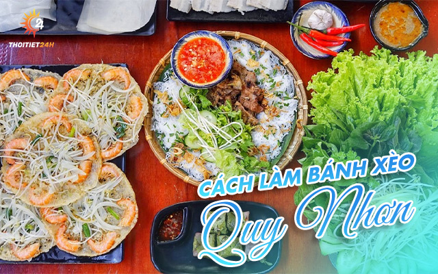 Bánh xèo tôm nhảy Quy Nhơn 