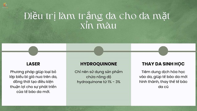 Các phương pháp điều trị da bị xỉn màu