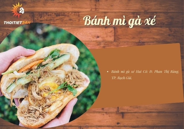 Bánh mì gà xé giòn thơm đậm đà