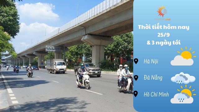 Dự báo thời tiết hôm nay 25/9/2024 như thế nào?