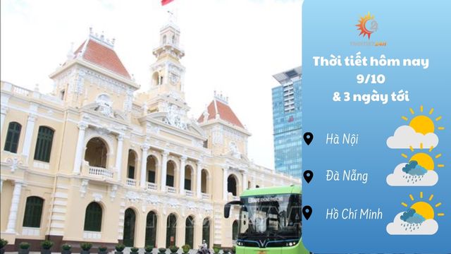 Dự báo thời tiết hôm nay 9/10/2024 như thế nào?