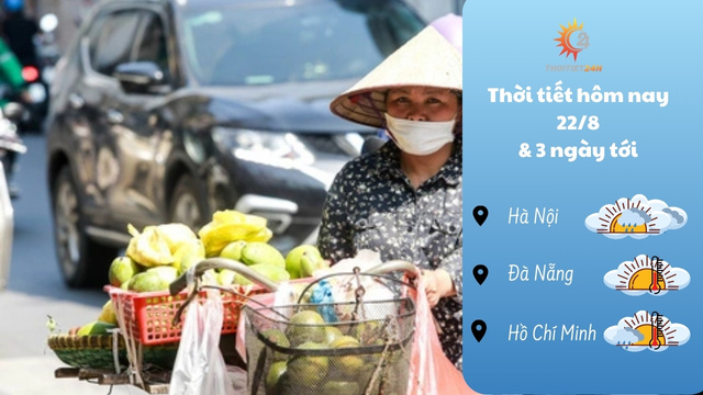 Dự báo thời tiết hôm nay 22/8/2024 như thế nào?