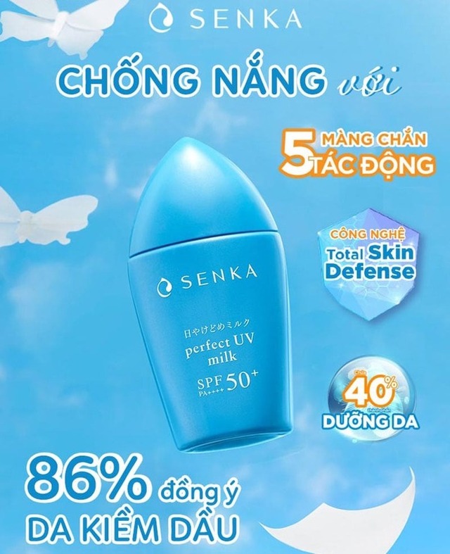 Kem chống nắng dạng sữa Senka Perfect UV