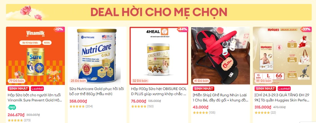 Mua hàng giá tốt cùng DEAL HỜI Lazada MomClub