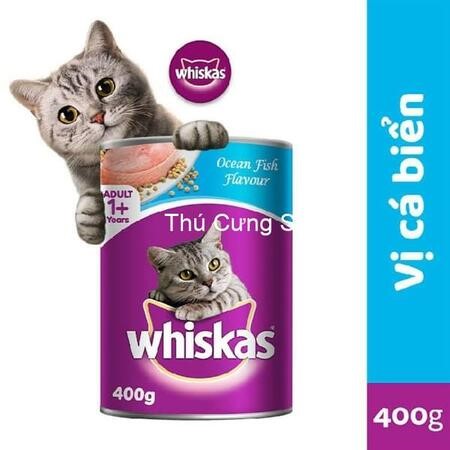 WHISKAS Pate dạng lon cho mèo Mix 2 Vị