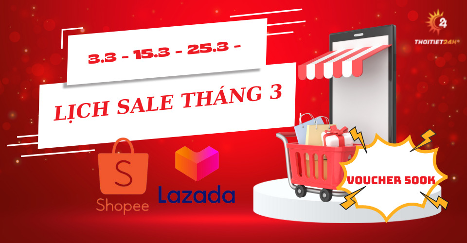 BẤT NGỜ THÁNG 3, Shopee, Lazada