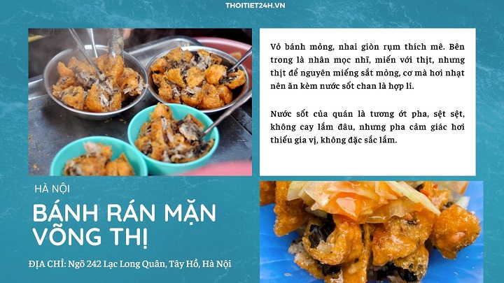 Món bánh rán mặn Tây Hồ Hà Nội